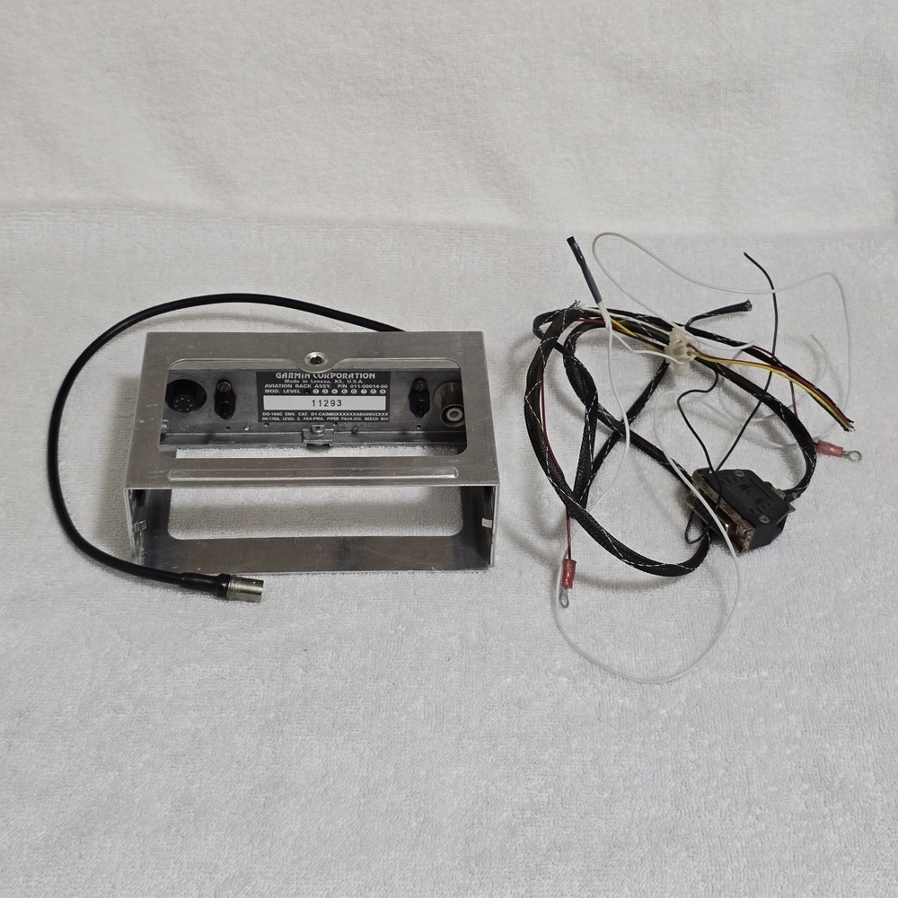 Garmin GPS 100 Rack Assembly 011-00014-00 w/ Wiring Harness Connector Back Plate